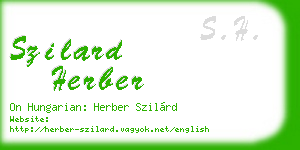 szilard herber business card