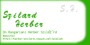 szilard herber business card